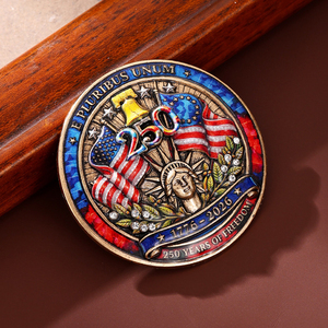 Nuevo Broche de Diamantes de Imitación Exquisito, <span class=keywords><strong>Pin</strong></span> Esmaltado con Corona de Rosas <span class=keywords><strong>y</strong></span> Águila de EE. UU., Souvenir del 250 Aniversario - Product Image 6