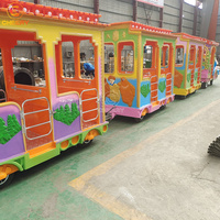 Funciona con pilas para niños Paseos de entretenimiento Elefante Tren sin rieles Fábrica de equipos de juegos al aire libre