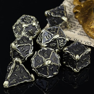 Udixi-Juego de dados de metal con logo poliédrico, juego de mazmorras y dragones, <span class=keywords><strong>pulpo</strong></span>, personalizado, rpg - Product Image 3