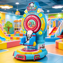 Máquina de Juegos Infantiles Operada con Monedas, con Carrusel Giratorio de Rueda de la Fortuna, Construcción de Fibra de Vidrio, en Inglés, para Niños - Product Image 5
