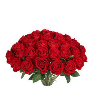 Rose artificielle unique en flanelle pour la décoration intérieure, les mariages, les hôtels et comme cadeau de Saint-Valentin - Product Image 1
