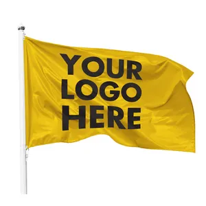 Vente en gros drapeaux personnalisés avec Logo imprimé personnalisé simple Double face 90x150cm 3x5 pieds drapeaux et bannières personnalisés