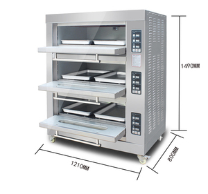 Baking Pizza Electric Gas Double 3 Desk 6 Trays Commercial <strong>Oven</strong> Industrial <strong>Bread</strong> <strong>Oven</strong> Commercial Pizza <strong>Oven</strong> - Product Image 5
