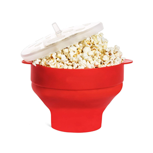 Custom Logo Microwave Silicone Popcorn Popper Kitchen Accessories Bpa Free <b>Collapsible</b> <b>Bowl</b> - Product Image 1