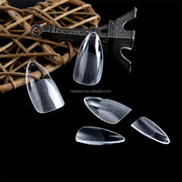 NADECO Vente en gros Mat à l'intérieur, facile à coller court Stiletto Sharpe Nail Tips, Artificial French Design,240 Pcs/boîte