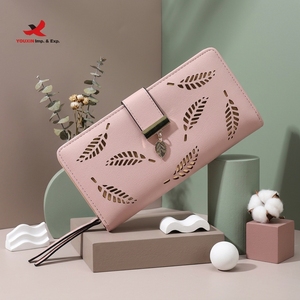 RTS Bulk Mixed Order Design Hollow Out Leaves Lady Leather <b>Wallet</b> Purses Handbag Phone Case Printable Bag Women <b>Long</b> <b>Wallets</b> - Product Image 1