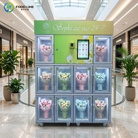 Fabricante de Máquinas Expendedoras de Flores, Máquina Expendedora de Flores Refrigerada con Compresor y Gran Capacidad de Almacenamiento en Venta