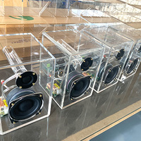 Boîtier audio transparent en acrylique, châssis personnalisable en plexiglas, modèle de boîtier