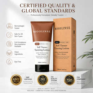 MOOLINSE OEM/ODM Autobronceador con Ingredientes <span class=keywords><strong>Naturales</strong></span> y Orgánicos, Loción Autobronceadora Hidratante con Aloe Vera y Coco, Bronceado Intenso sin Rayas - Product Image 6