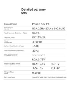 Amplificateur à cartouche MM de préampli Phono à tube sous vide pour <span class=keywords><strong>platine</strong></span> audiophile et système HiFi Vinyl - Product Image 5