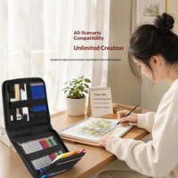 Kit complet de 101 crayons à dessin et à colorier avec sac en toile pour étudiants et artistes, fournitures de dessin en gros