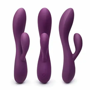 女性性玩具防水逼真假阳具10模式振动g点振动器，兔子振动器成人性玩具