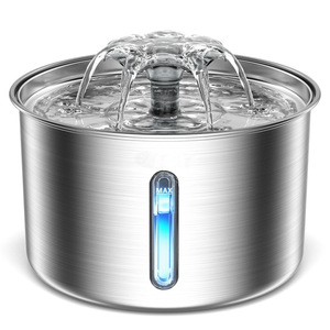 Nuova Fontana d'Acqua per Animali Domestici di Grande Capacità con Ciotola Rimovibile in Acciaio Inox, Fontana Automatica con Filtro per Cani e Gatti - Product Image 1