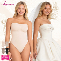 Body sculptant de mariée et demoiselle d'honneur, dos nu, sans bretelles, maintien ferme, sans couture, respirant, en nylon, grandes tailles, ODM