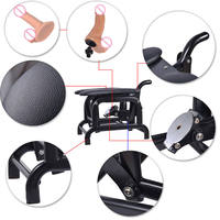 Silla Erótica BDSM con Máquina Sexual, Estructura Metálica, Silla para Masturbación Femenina con Vibrador y Dildo