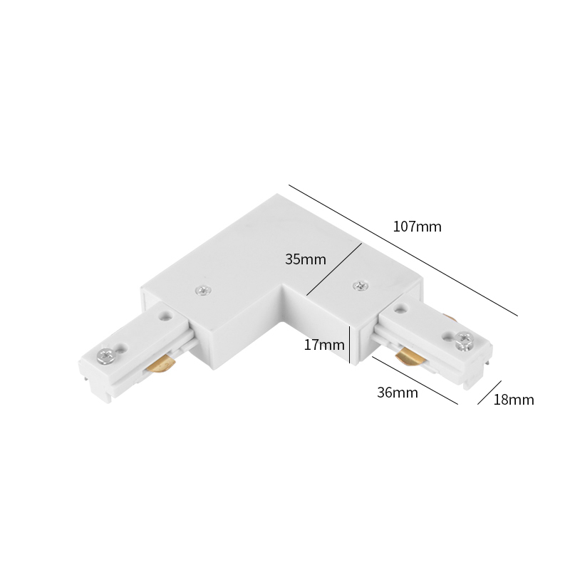 Connecteur en forme de L-blanc-surface