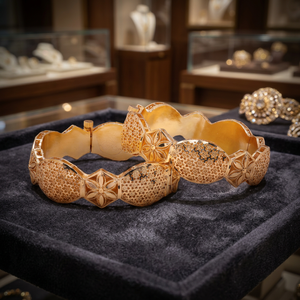 Brazaletes de Kada chapados en oro Brazaletes de Kada de moda personalizados de lujo Joyería llena de oro Oro Joyeria de Orojoy Jewelry - Product Image 6