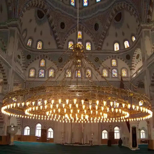 Lanterne suspendue marocaine sur mesure, lampe à plusieurs niveaux, éclairage de mosquée, lustre <span class=keywords><strong>LED</strong></span> pour hall de mosquée, salle de prière - Product Image 3