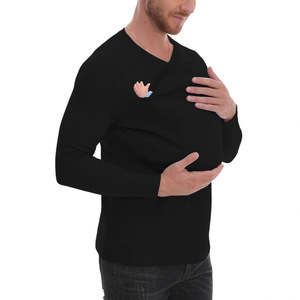 <span class=keywords><strong>Chemise</strong></span> de sécurité d'hiver à manches longues avec poche kangourou Porte-bébé Vêtements de <span class=keywords><strong>grossesse</strong></span> Mère Père Top pour l'alimentation <span class=keywords><strong>Chemise</strong></span> Big Daddy - Product Image 4