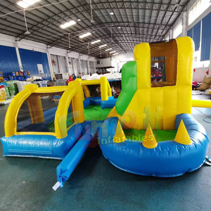 Fiesta de verano para niños en el patio trasero, piscina inflable, fútbol acuático, tobogán acuático inflable y castillo inflable combinados. - Product Image 2