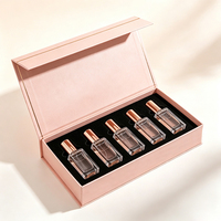 Boîte d'huile de parfum écologique, 5 flacons, emballage rigide magnétique de luxe personnalisé, boîte cadeau