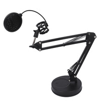 Support de téléphone intelligent avec anneau lumineux LED pour photo et vidéo, microphone, lampe d'enregistrement, tablette, ordinateur portable, ordinateur de bureau, support de table, pince, support