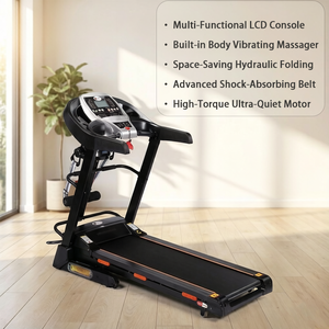 Tapis roulant électrique haute performance avec inclinaison manuelle et écran LCD pour entraînement à domicile - Product Image 5