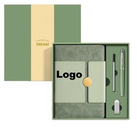 Juego de regalo de bolígrafo de cuaderno de cuero PU corporativo de lujo OEM personalizado para Navidad Acción de Gracias Pascua Año Nuevo chino