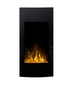 220V Wall Mount Vertical Electric Fireplace Space Heater with Backlight