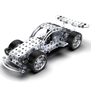 Modèle de jouet éducatif en métal à assembler pour enfants, voiture créative à démonter et à assembler à la main, blocs de voiture de course à assembler - Product Image 1