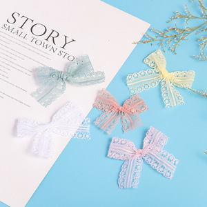 Lace Trim <b>Bow</b> Hair Accessories For Children DIY Clothing Bag Decorations Fall 2023 Yiwu Origin Cloth Material - Product Image 1