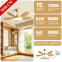 Ventilateur de plafond LED haut de gamme avec télécommande, 6 vitesses, AC 85-265V, design moderne, moteur DC économe en énergie, 6 pales