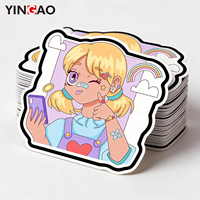 Pegatinas troqueladas Yingao Coquette Kawaii, adhesivas, impermeables y estéticas para diario, álbum de recortes y arte DIY