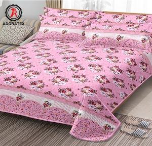 Bán buôn chất lượng tốt mềm sang trọng Trắng somalia vải polyester Tay Cảm thấy tấm ga trải giường vải - Product Image 2