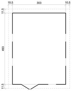 โรงเก็บของในสวนไม้ 2 ชั้น รุ่น Timbela M337 ขนาด 15 ตร.ม. ใช้เป็นห้องทำงานกลางแจ้ง แผ่นไม้หนา 17 มม. ประกอบง่าย ขนาด W324 x L516 x H226 ซม. - Product Image 4
