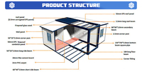 Maison en conteneur extensible Casa Prefabricadas Mini maisons mobiles Maisons préfabriquées Maisons modulaires modernes Maison portable préfabriquée