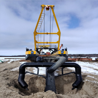 Drague à aspiration diesel haute efficacité, profondeur 9 m, pour dragage de sable de rivière, avec pompe et moteur, pour l'extraction de sable de construction