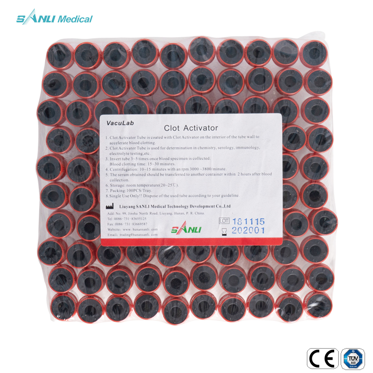 Medical No Additive Plain Tubes blood collection Specimen