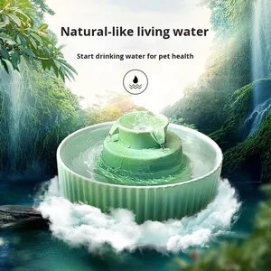 Ceramica automatica gatto fontana di acqua Cupcake Pet pompa acqua circolazione acqua filtro carbone Ultra silenzioso 2.1L/71oz eco-friendly - Product Image 2