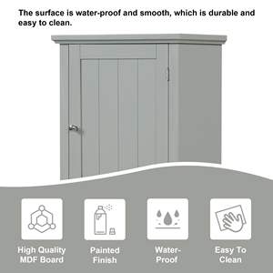 DB Freestanding <b>Tall</b> Bathroom <b>Storage</b> Cabinet with Adjustable <b>Drawer</b> and MDF Board Painted Finish - Product Image 5