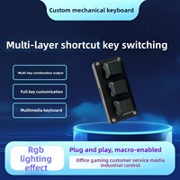 Mini Keypad Mekanik Nirkabel USB RGB yang Dapat Disesuaikan dengan 2/3/4 Tombol Ultra-Kompak Langsung dari Pabrik; Alat Produktivitas Efisien untuk