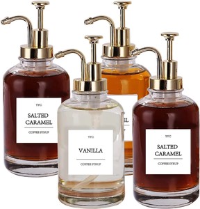 Bouteille de Sirop en Verre Distributeur de Sirop à Café pour Bar à Café Emballage de <span class=keywords><strong>Parfum</strong></span> Alimentaire Pulvérisateur à POMPE - Product Image 3