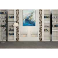 Peinture sur toile imprimée personnalisée pour hôtels, art mural abstrait, nature morte avec feuille d'or, pour salon, imperméable et écologique