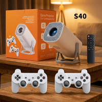 Projecteur de jeu portable Junuo S40 150 ANSI LCD Android 14 WiFi LED avec haut-parleurs intégrés, Home Cinéma et Console Mini 720P 1+8 Go