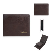 Dompet Pria Baellerry dari Kulit PU, Dompet Pendek, Dompet Bisnis, Kartu Kustom, Grosir, Dompet Minimalis, Kulit Pria, Pemblokir RFID