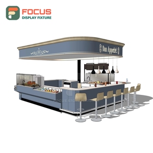 Exhibidor de Productos de Café Comercial con Acabado de Madera Mate para Área de Servicio de Barista y Tienda - Product Image 2