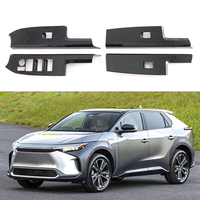 Pièces d'intérieur en acajou ABS pour Toyota Bz4x 2022 Couvercle d'interrupteur de levage en fibre de carbone