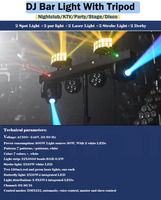 Sistema de Iluminación Portátil LED para DJ con Luces Móviles, Clasificación IP33, para Fiestas y Discotecas