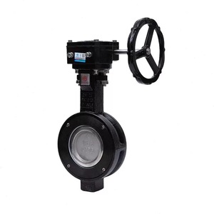 Conexión manual de acero al carbono con bridas de PTFE de doble excentricidad de alto rendimiento de grado industrial para aceite - Product Image 1