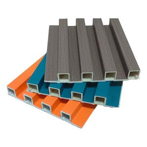 Panneaux muraux en WPC de forme carrée, imperméables, écologiques, de différentes tailles et couleurs, surfaces texturées pour la décoration murale intérieure - Product Image 4